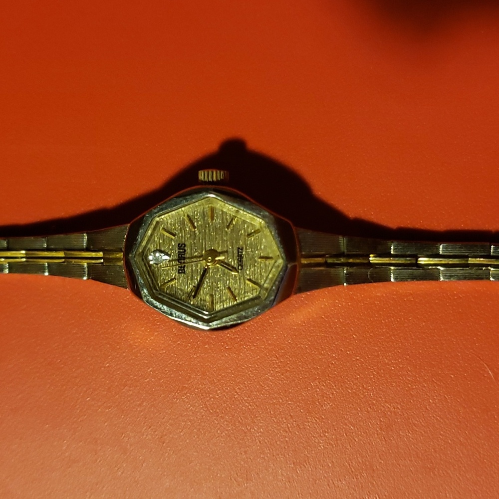 Diamond and gold Benrus vintage watche